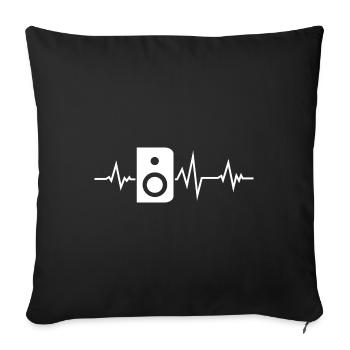Decibelvibe - Derivative products - S Wave Design - Sofa pillowcase 17,3'' x 17,3'' (45 x 45 cm) - black - Front