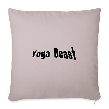 Bête de yoga - Housse de coussin décorative 45 x 45 cm - taupe clair - Devant
