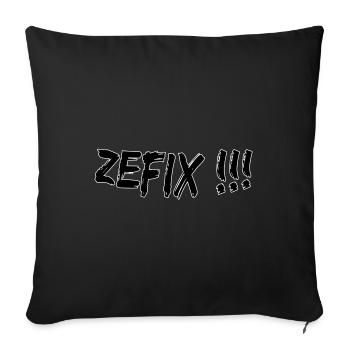 Zefix - Housse de coussin décorative 45 x 45 cm - noir - Devant