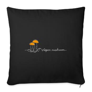 Magische Pilze - Housse de coussin décorative 45 x 45 cm - noir - Devant