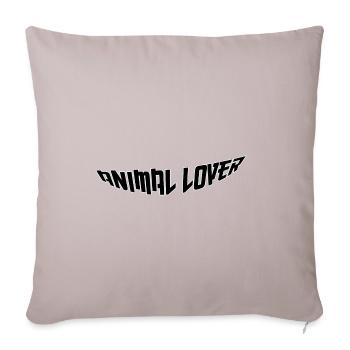 Amoureux des animaux - Housse de coussin décorative 45 x 45 cm - taupe clair - Devant