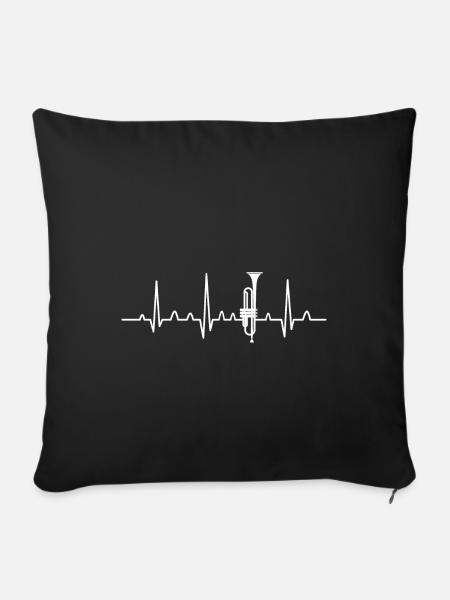Trompeter Geschenk für Musiker Trompete Instrument - Sofakissenbezug 45 x 45 cm - Schwarz
