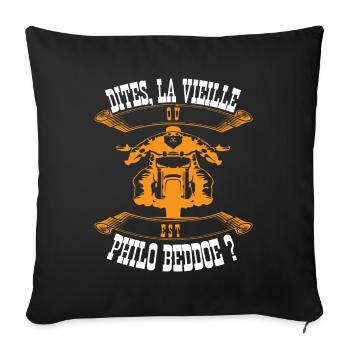 dites la vieille - Housse de coussin décorative 45 x 45 cm - noir - Devant