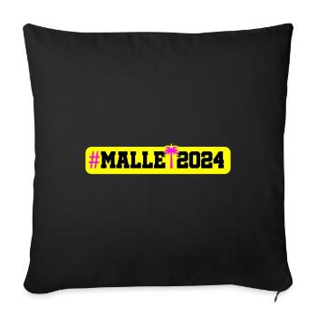 Malle 2024 - Housse de coussin décorative 45 x 45 cm - noir - Devant