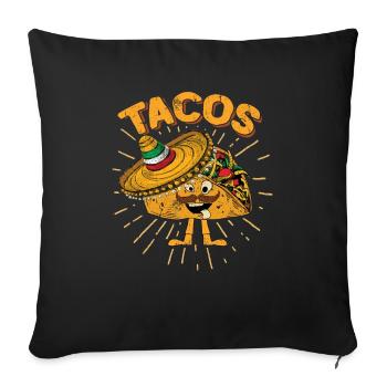 Taco Neuheit Cinco De Mayo Taco Liebhaber - Sofakissenbezug 45 x 45 cm - Schwarz - Vorne