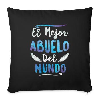 El Mejor Abuelo Del Mundo Grandpa Fathers Day - Sofa pillowcase 17,3'' x 17,3'' (45 x 45 cm) - black - Front