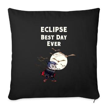 Total Sun Eclipse Moon Sun Bester Tag - Sofakissenbezug 45 x 45 cm - Schwarz - Vorne