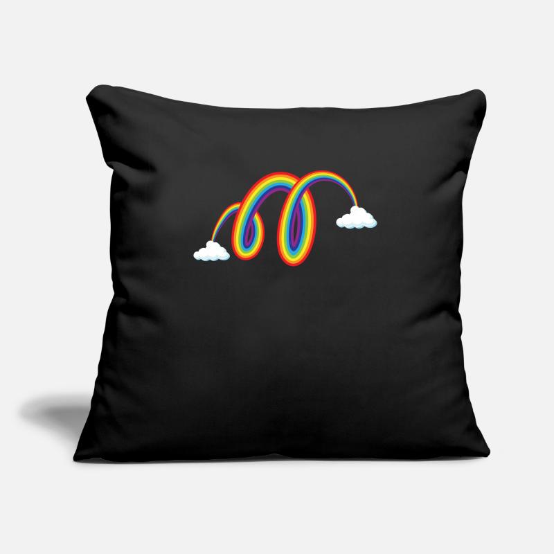 Rainbow spiral from cloud to cloud Sofa pillowcase 17,3'' x 17,3'' (45 x 45 cm)
