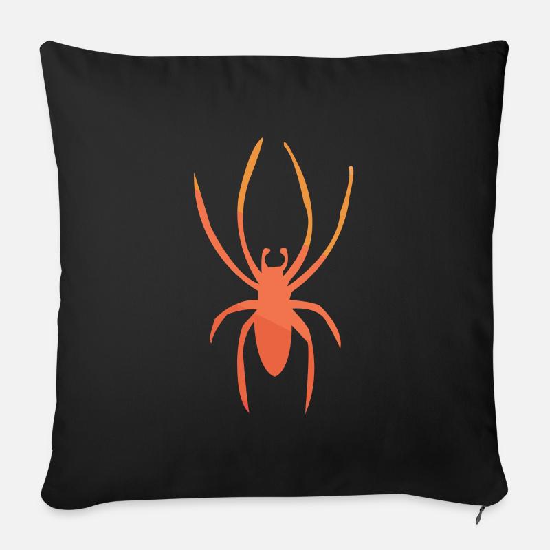 Retro Spinne - Sofakissenbezug 45 x 45 cm - Schwarz
