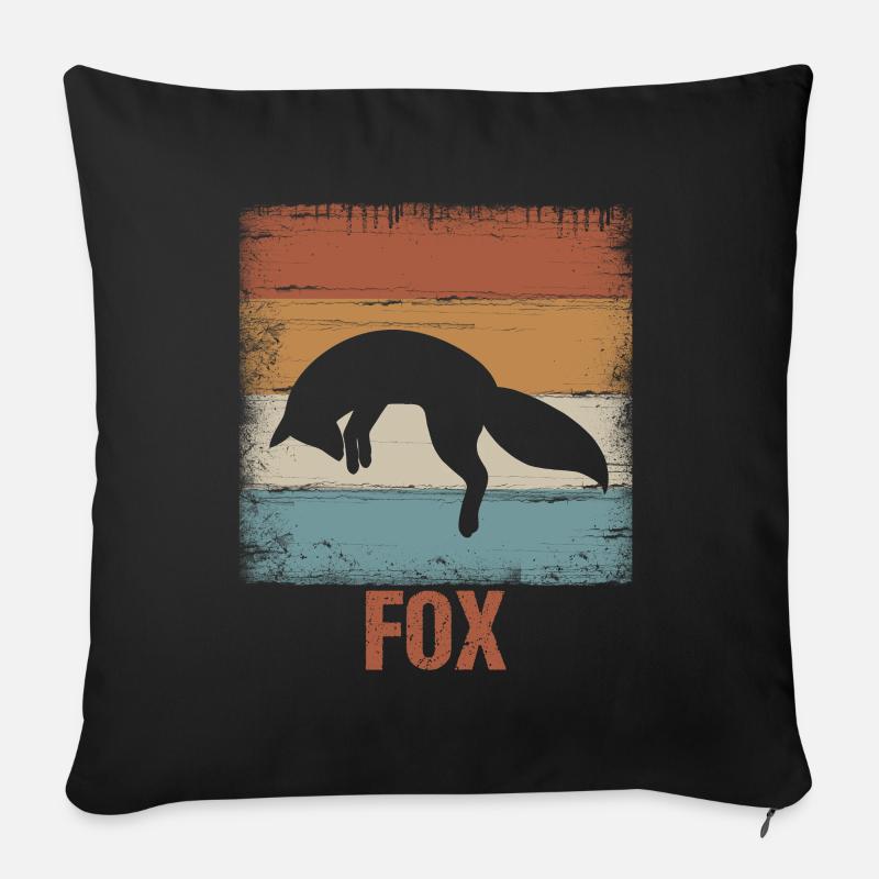 Fuchs Fox - Sofakissenbezug 45 x 45 cm - Schwarz