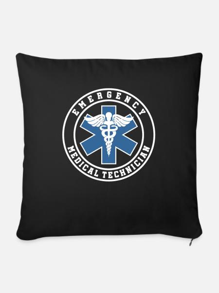 EMT Emergency medical technician - Sofakissenbezug 45 x 45 cm - Schwarz