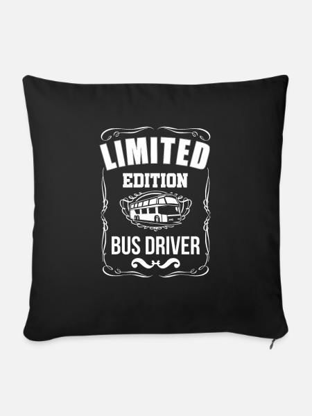 Bus Driver School Bus - Sofakissenbezug 45 x 45 cm - Schwarz