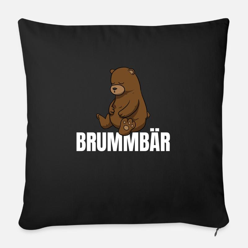 Brummbär Bären Bär - Sofakissenbezug 45 x 45 cm - Schwarz