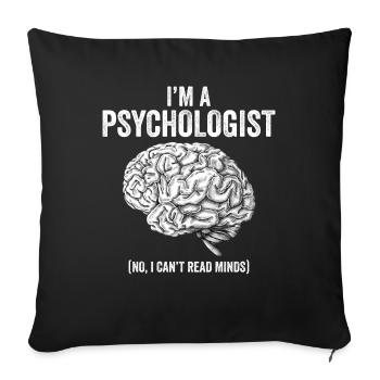 Psychology psychologist therapist gift psyche - Sofa pillowcase 17,3'' x 17,3'' (45 x 45 cm) - black - Front