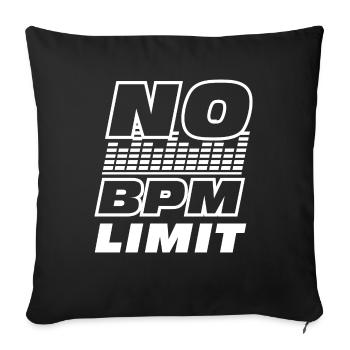 Techno Bass BPM Trance Minimal Gift - Sofa pillowcase 17,3'' x 17,3'' (45 x 45 cm) - black - Front