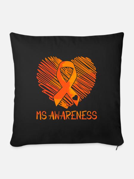 MS Awareness - Sofakissenbezug 45 x 45 cm - Schwarz