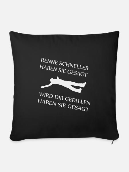 Joggen Jogging - Renne Schneller Haben Sie Gesagt - Sofakissenbezug 45 x 45 cm - Schwarz