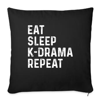 K-Drama Kdrama Drame coréen Corée Hallyu K-Drama - Housse de coussin décorative 45 x 45 cm - noir - Devant