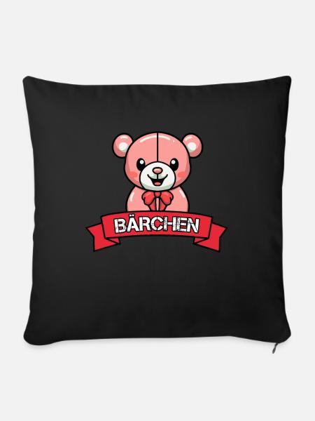 Bärchen - Sofakissenbezug 45 x 45 cm - Schwarz