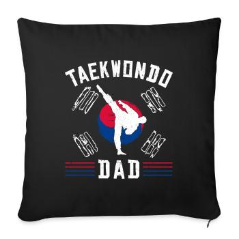 TKD Korean Martial Arts Tae Kwon - Sofakissenbezug 45 x 45 cm - Schwarz - Vorne