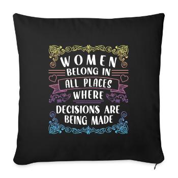 Feminist Women's Rights Female - Sofakissenbezug 45 x 45 cm - Schwarz - Vorne