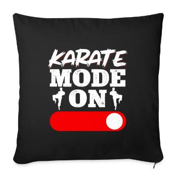 Karate Black Belt Gi Uniform - Sofakissenbezug 45 x 45 cm - Schwarz - Vorne