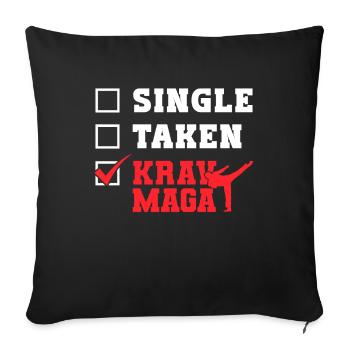 Krav Maga Apparel Israeli Self - Sofakissenbezug 45 x 45 cm - Schwarz - Vorne