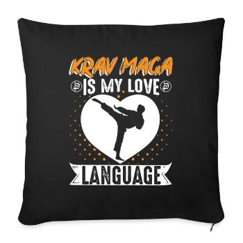Krav Maga Apparel Israeli Self - Sofa pillowcase 17,3'' x 17,3'' (45 x 45 cm) - black - Front