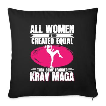 Krav Maga Apparel Israeli Self - Sofa pillowcase 17,3'' x 17,3'' (45 x 45 cm) - black - Front