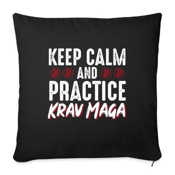 Krav Maga Apparel Israélien Self - Housse de coussin décorative 45 x 45 cm - noir - Devant