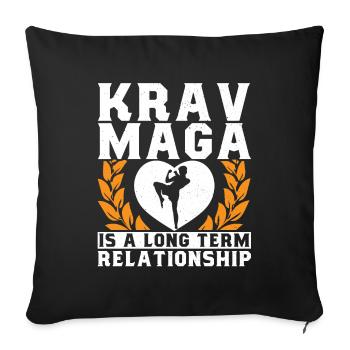 Krav Maga Apparel Israélien Self - Housse de coussin décorative 45 x 45 cm - noir - Devant