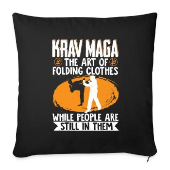Krav Maga Apparel Israeli Self - Sofa pillowcase 17,3'' x 17,3'' (45 x 45 cm) - black - Front