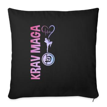 Krav Maga Apparel Israeli Self - Sofakissenbezug 45 x 45 cm - Schwarz - Vorne