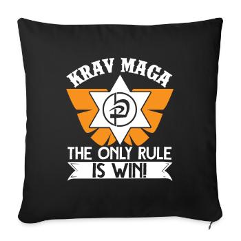 Krav Maga Apparel Israeli Self - Sofakissenbezug 45 x 45 cm - Schwarz - Vorne