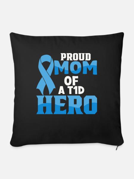 Diabetes Awareness Blue Diabetes Band Diabetes - Sofa pillowcase 17,3'' x 17,3'' (45 x 45 cm) - black