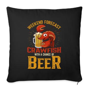 Crawfish Cajun & Crawfish Lobster Cooking - Sofa pillowcase 17,3'' x 17,3'' (45 x 45 cm) - black - Front