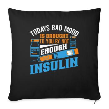 Diabetes Awareness Blue Diabetes Band Diabetes - Sofa pillowcase 17,3'' x 17,3'' (45 x 45 cm) - black - Front