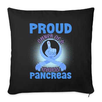 Diabetes Awareness Blue Diabetes Band Diabetes - Sofa pillowcase 17,3'' x 17,3'' (45 x 45 cm) - black - Front