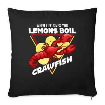 Crawfish Cajun & Crawfish Lobster Cooking - Sofa pillowcase 17,3'' x 17,3'' (45 x 45 cm) - black - Front