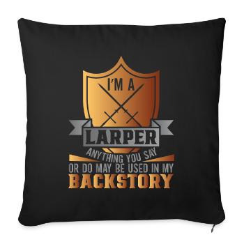 Live Action Role-playing game Larp Larper Fantasy - Sofa pillowcase 17,3'' x 17,3'' (45 x 45 cm) - black - Front