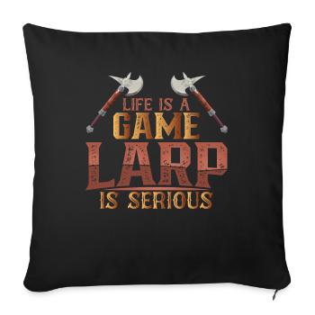 Live Action Role-playing game Larp Larper Fantasy - Sofa pillowcase 17,3'' x 17,3'' (45 x 45 cm) - black - Front