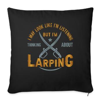Live Action Role-playing game Larp Larper Fantasy - Sofa pillowcase 17,3'' x 17,3'' (45 x 45 cm) - black - Front