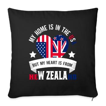 New Zealand Culture Kiwi Bird New Zealand Flag - Sofa pillowcase 17,3'' x 17,3'' (45 x 45 cm) - black - Front