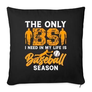 Joueur de baseball Joueur de baseball Équipe de baseball - Housse de coussin décorative 45 x 45 cm - noir - Devant