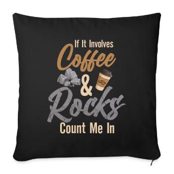 Géologie Géologue - Housse de coussin décorative 45 x 45 cm - noir - Devant