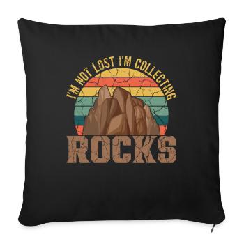 Geology Professor Geologist Geology Student - Sofa pillowcase 17,3'' x 17,3'' (45 x 45 cm) - black - Front