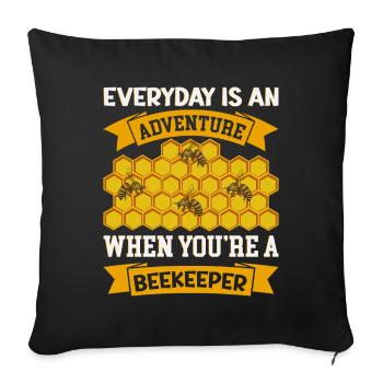 Beekeeping Beekeeping Course Beekeepers' Association Honey Bee Beekeepers - Sofa pillowcase 17,3'' x 17,3'' (45 x 45 cm) - black - Front