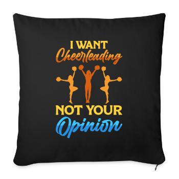 Cheerleading Team Cheerleader Entraîneur - Housse de coussin décorative 45 x 45 cm - noir - Devant