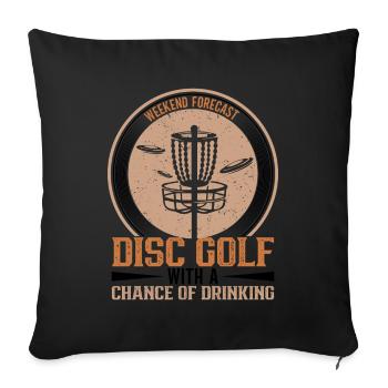 Frisbee Player Disc Golf Frisbee Competition - Housse de coussin décorative 45 x 45 cm - noir - Devant