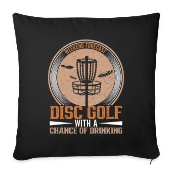 Frisbee Player Disc Golf Frisbee Competition - Housse de coussin décorative 45 x 45 cm - noir - Devant